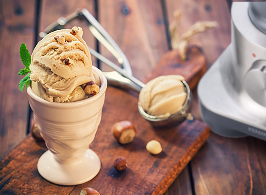 Helado de avellanas casero