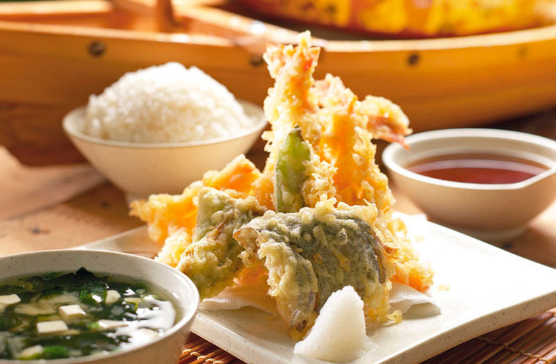 Receta verduras y gambas en tempura